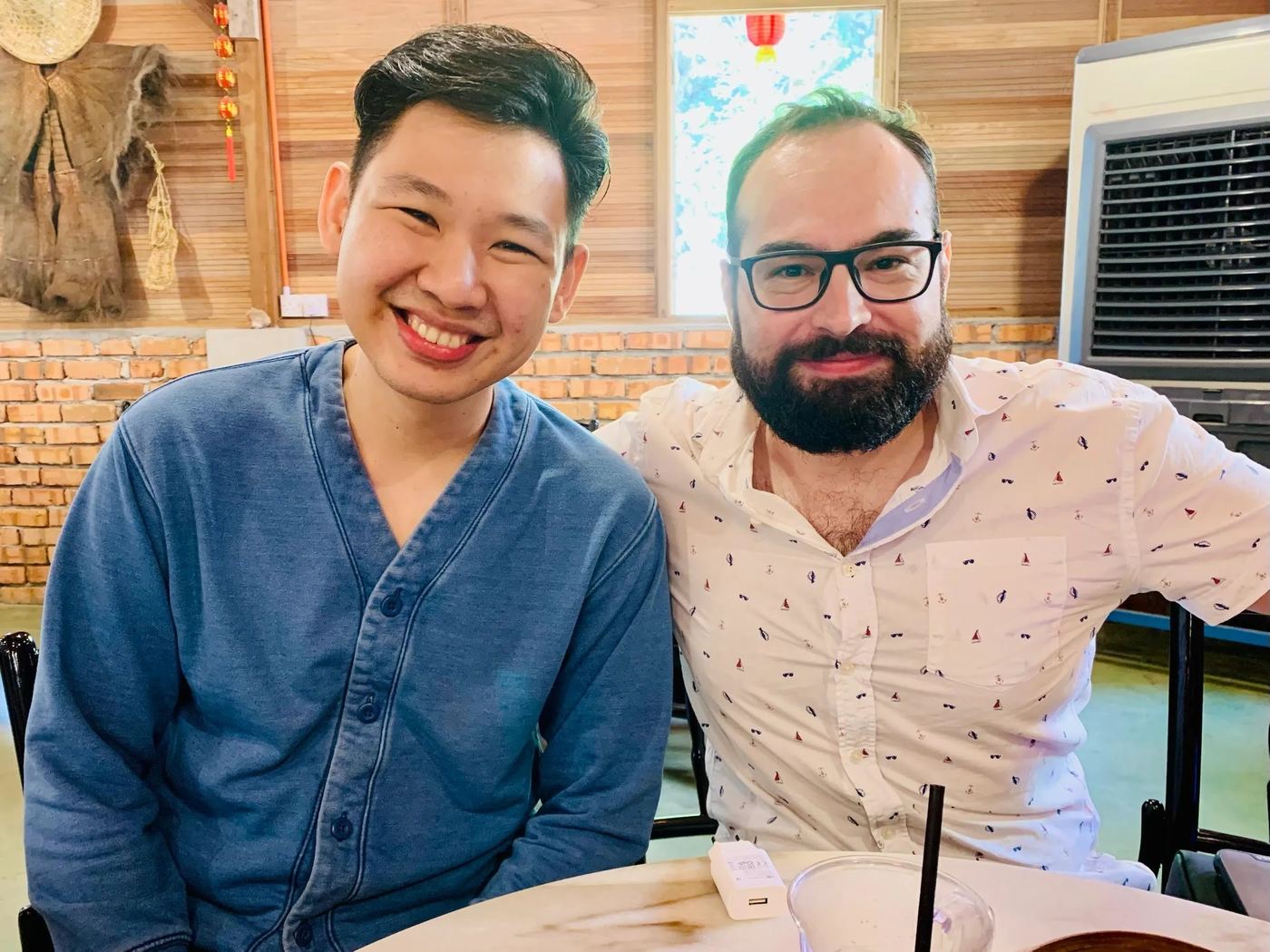 Meng Teck and Juan Carlos in August 2023, around the time they first met