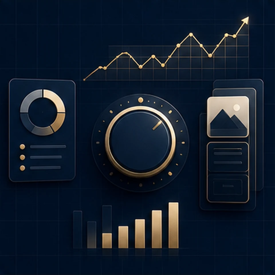 AI Ads Manager abstract workflow illustration