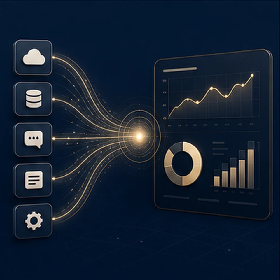 Connected Business Pulse abstract workflow illustration