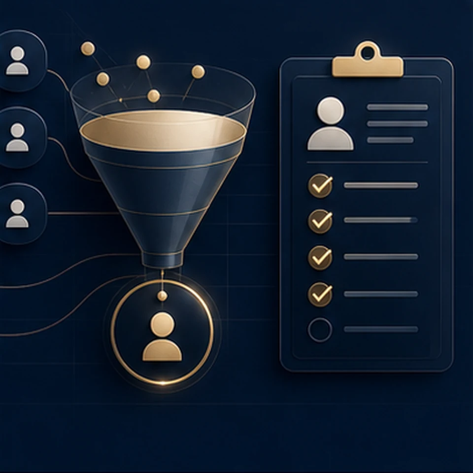 The Hiring Engine abstract workflow illustration