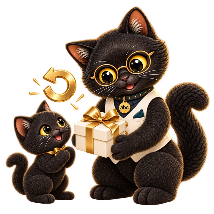 Kong Ming welcomes customers back with a gift.