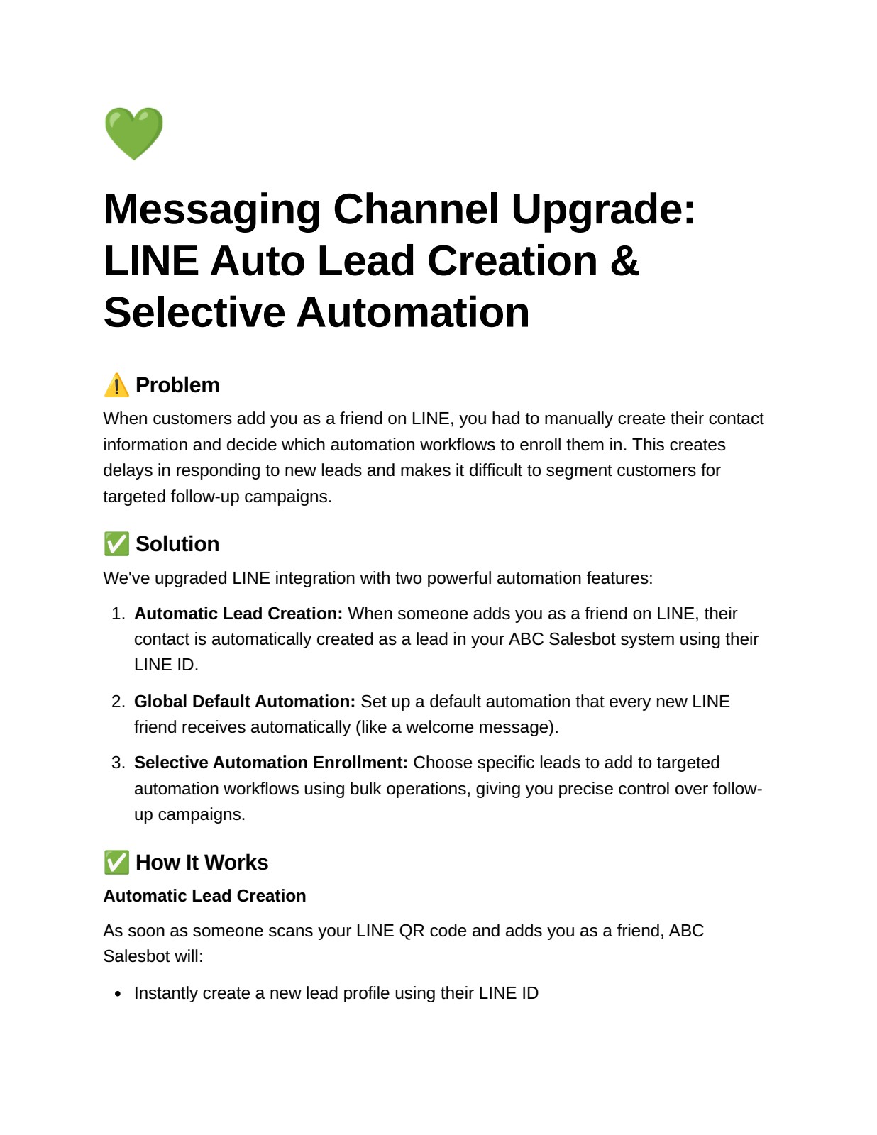 LINE Auto Lead Creation & Selective Automation - Figure 1