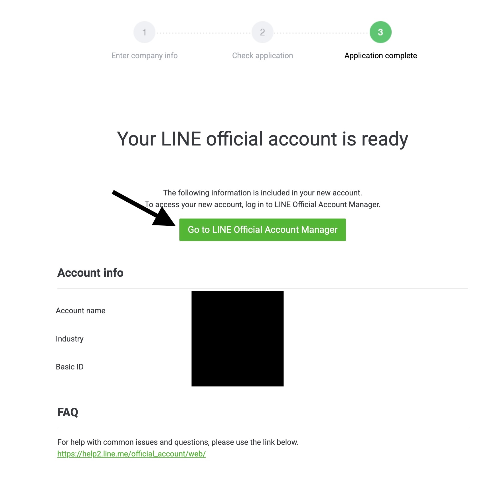 Enter your company information in the wizard