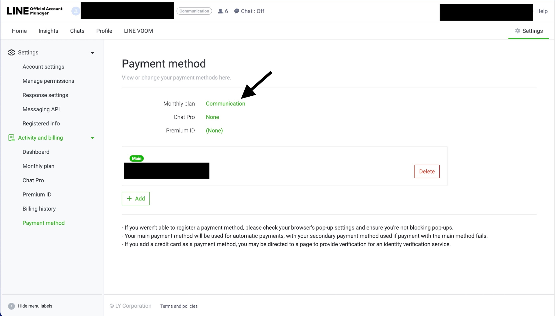 LINE Official Account pricing plans