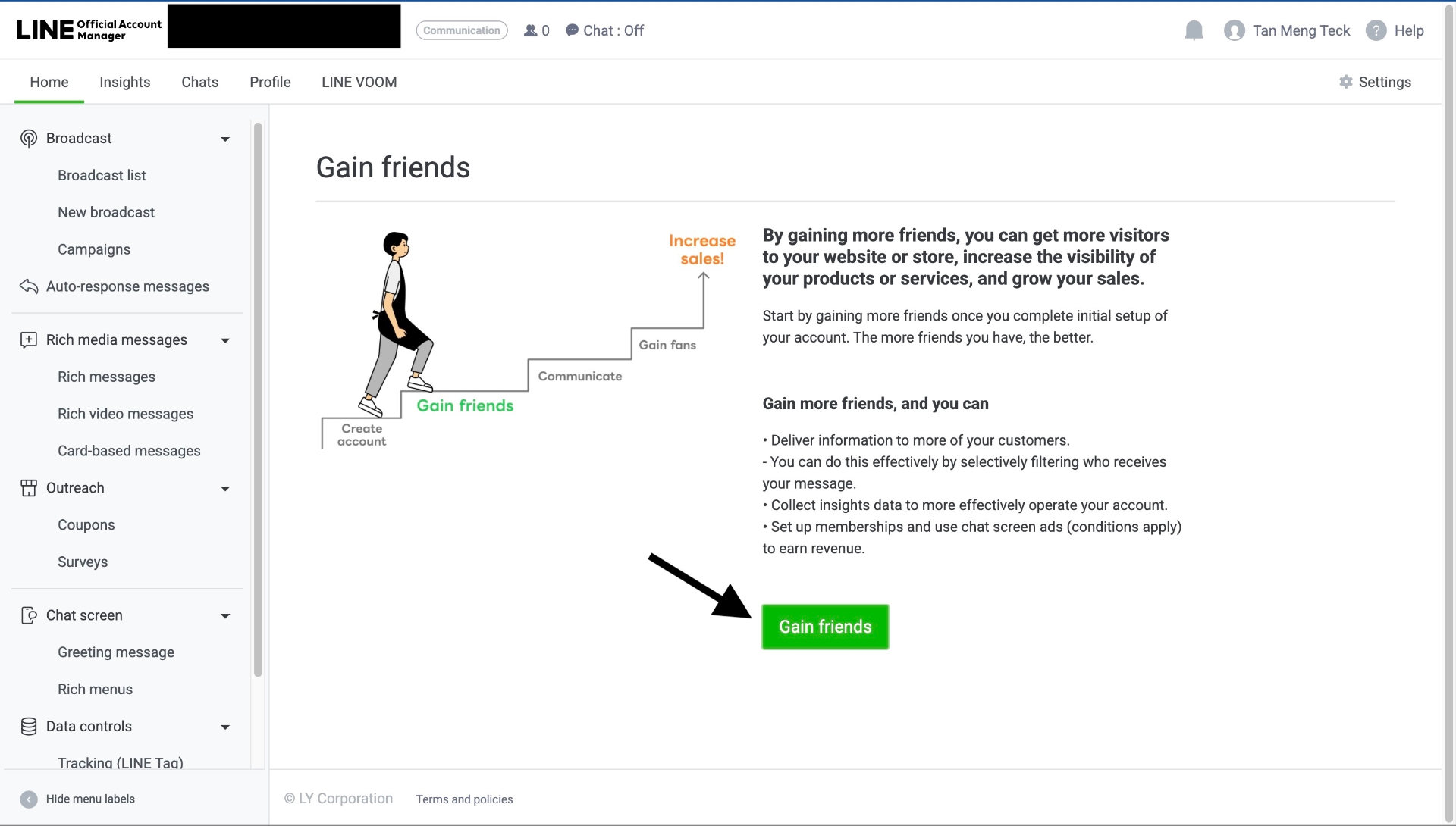The LINE customer journey funnel
