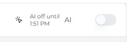 AI off until status beside the AI switch